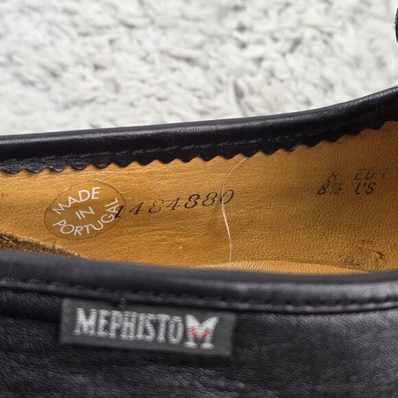 Mephisto Mens 8.5 Black Leather Casual Comfort Slip On Daily Loafer Portugal - Picture 15 of 15
